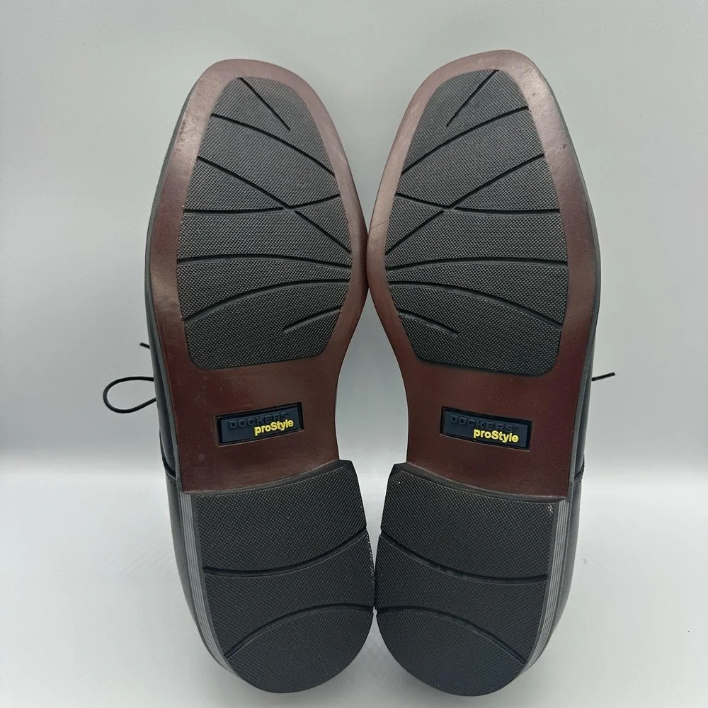 Dockers Shoes Mens Size 10.5 W Black Leather Derby Dress Comfort‎ Gel 090-4524
